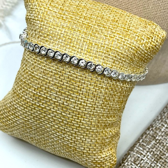 Jewelry - Vintage 7” Sterling Silver CZ Tennis Bracelet – Timeless Sparkle